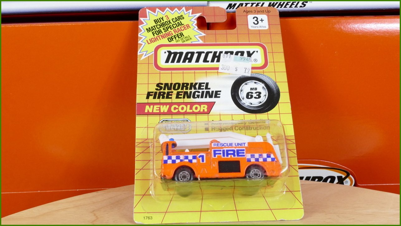 Matchbox Autíčko Snorkel Fire Engine