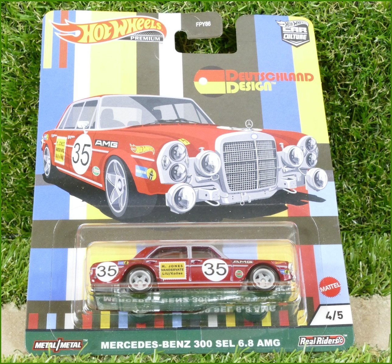 Angličák Model Autíčka Hot Wheels Mercedes-Benz 300 SEL 6.8 AMG (REAL RIDERS)