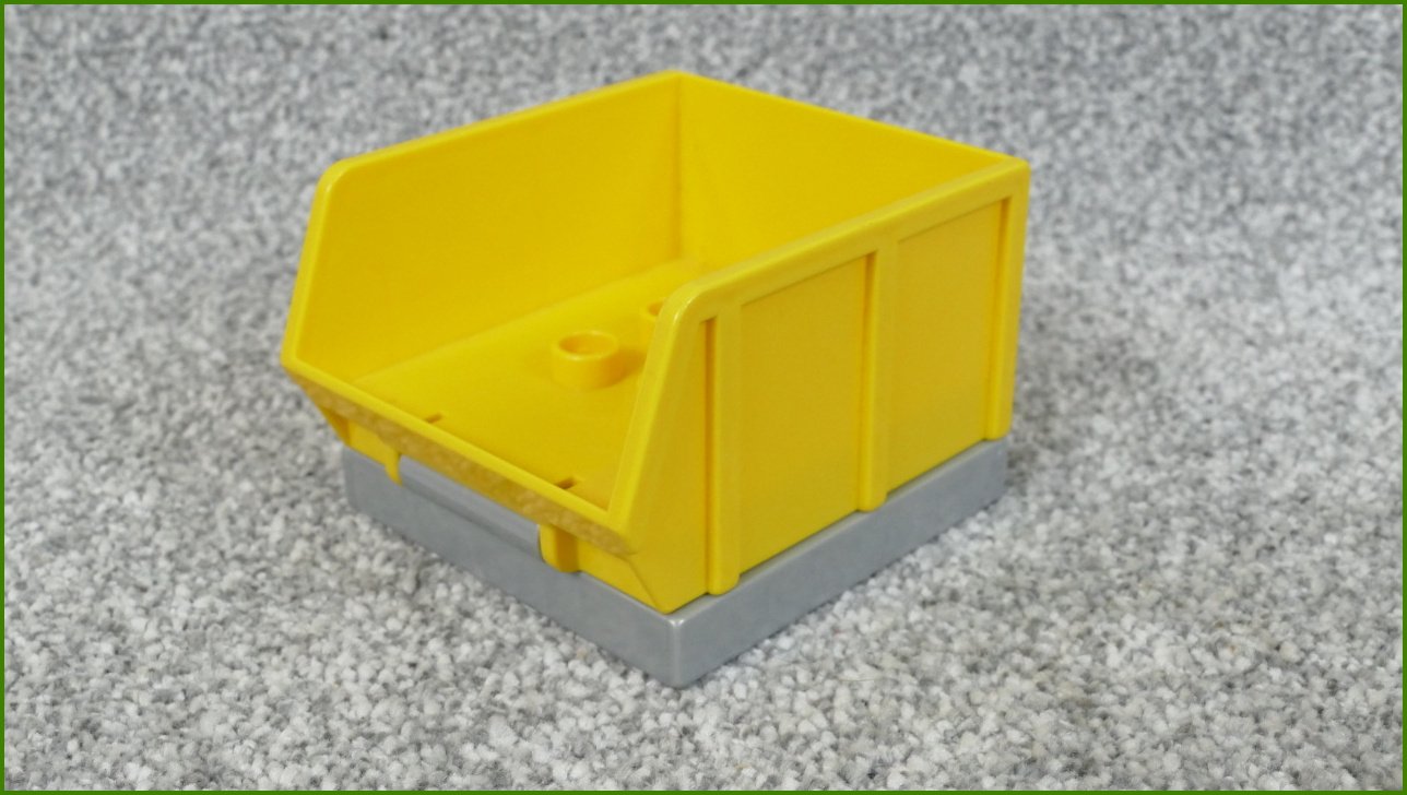 Lego® Duplo® Korba pro Nákladní a Jiná Auta (Žlutý-Šedá Základna)
