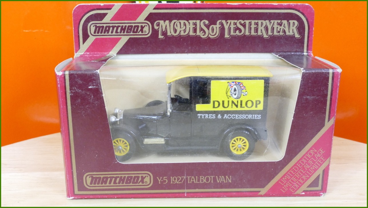 Matchbox Autíčko Models Of Yesteryear - Y-5 - 1927 Talbot Van - Dunlop