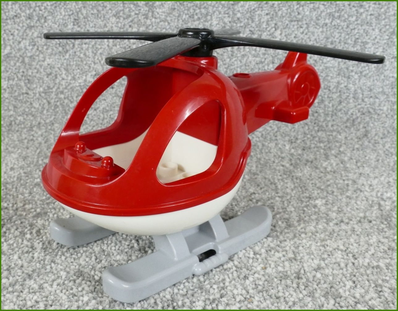 Lego® Duplo® Vrtulník Červený Kulatý se Šedými Lyžinami