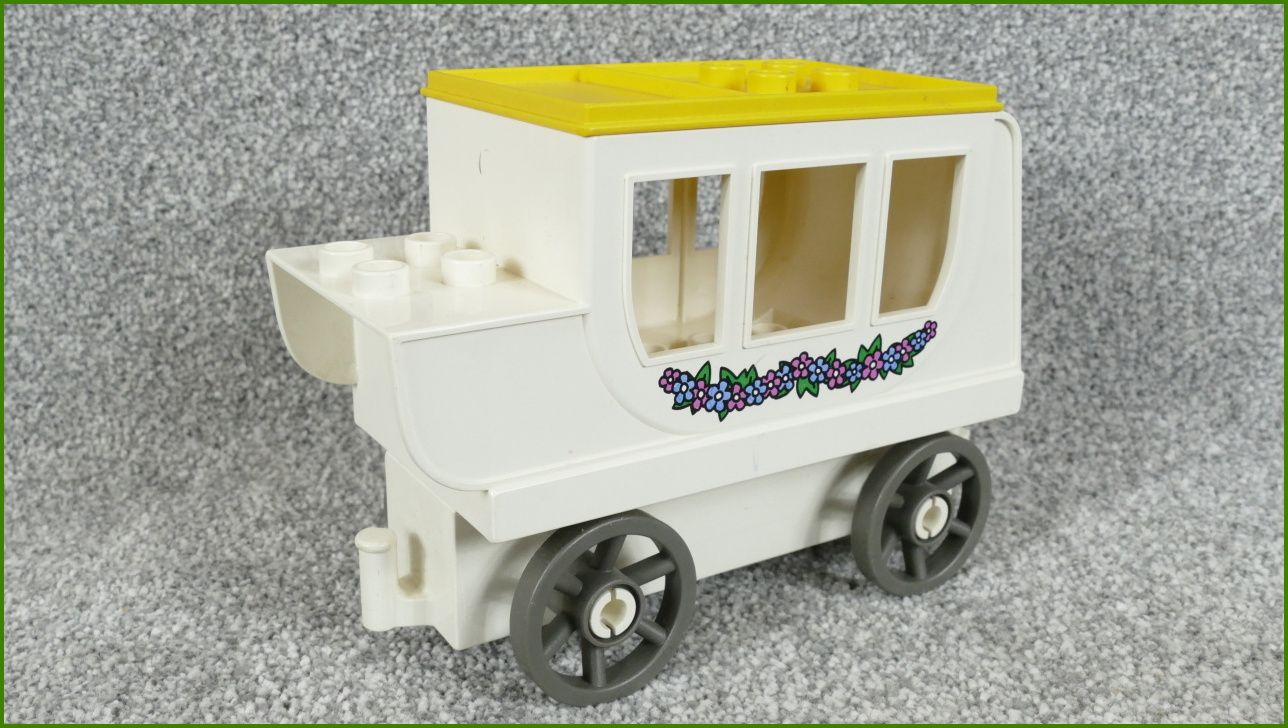Lego® Duplo® Bílý Kočár/Dostavník se Stříškou