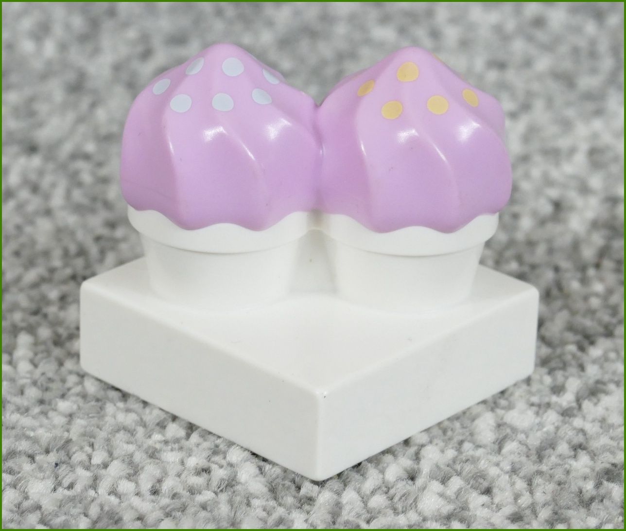 Lego® Duplo® Dortík/2 Zmrzliny Bílá Hranatá/Růžový Krém s Tečkami
