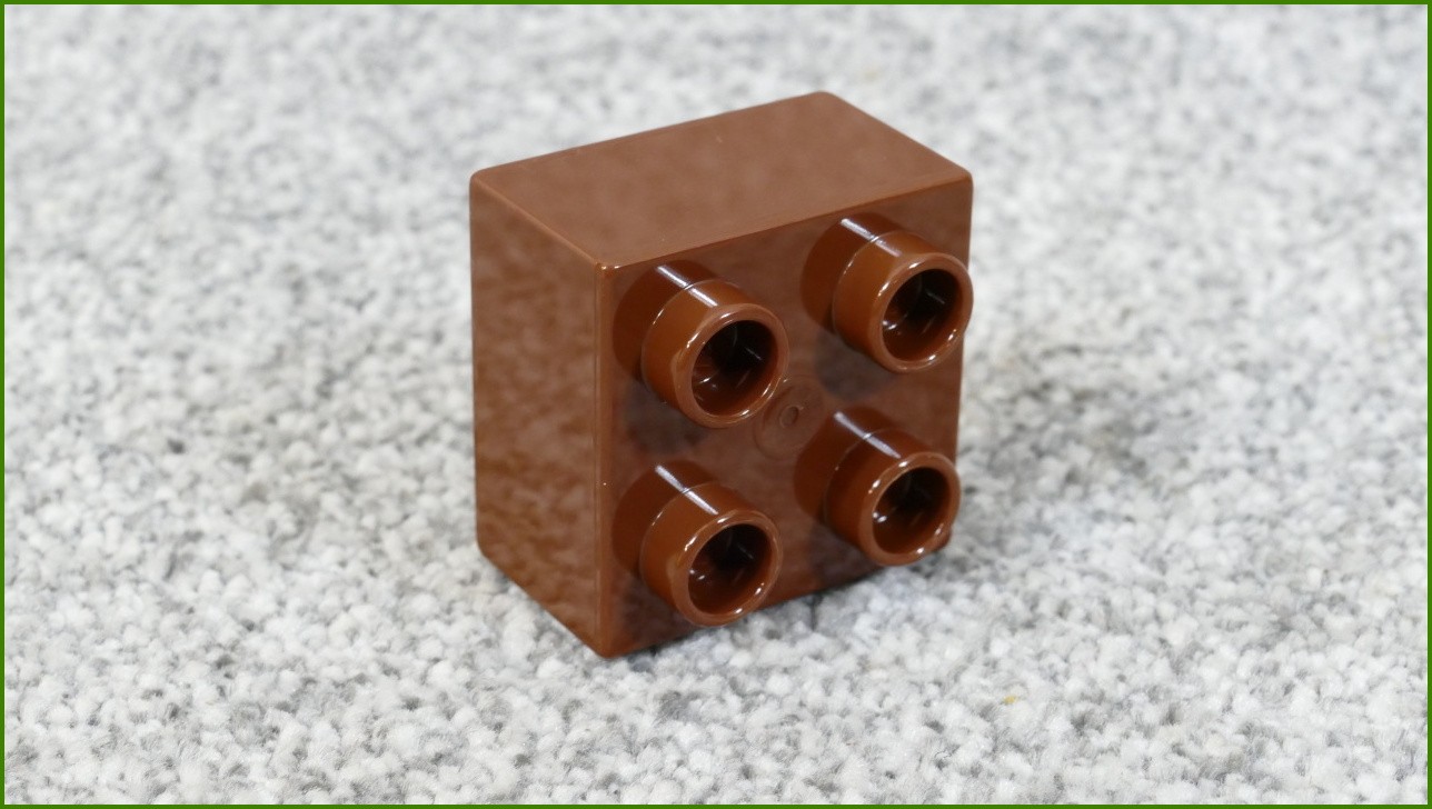 Lego® Duplo® Kostka 2x2 Tmavě Hnědá - Nová