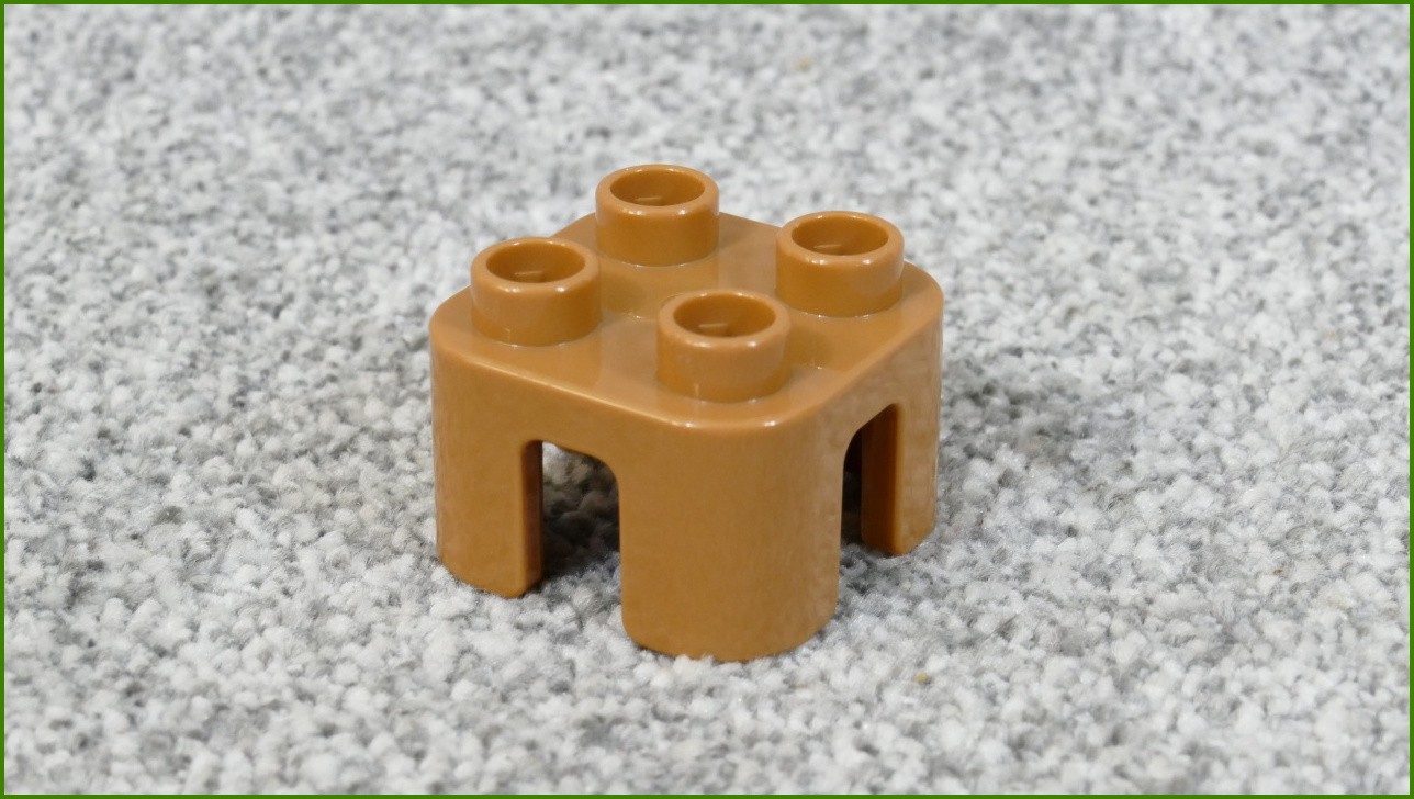 Lego® Duplo® Taburet/Židlička Světlounce Hnědá - Nová