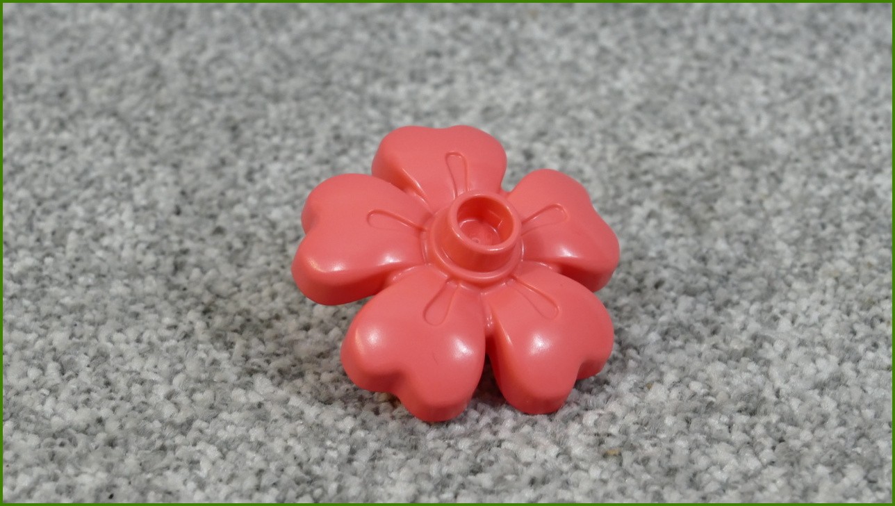 Lego® Duplo® Květina Fosforově Růžová s Tvarovanými Lístky - Nová
