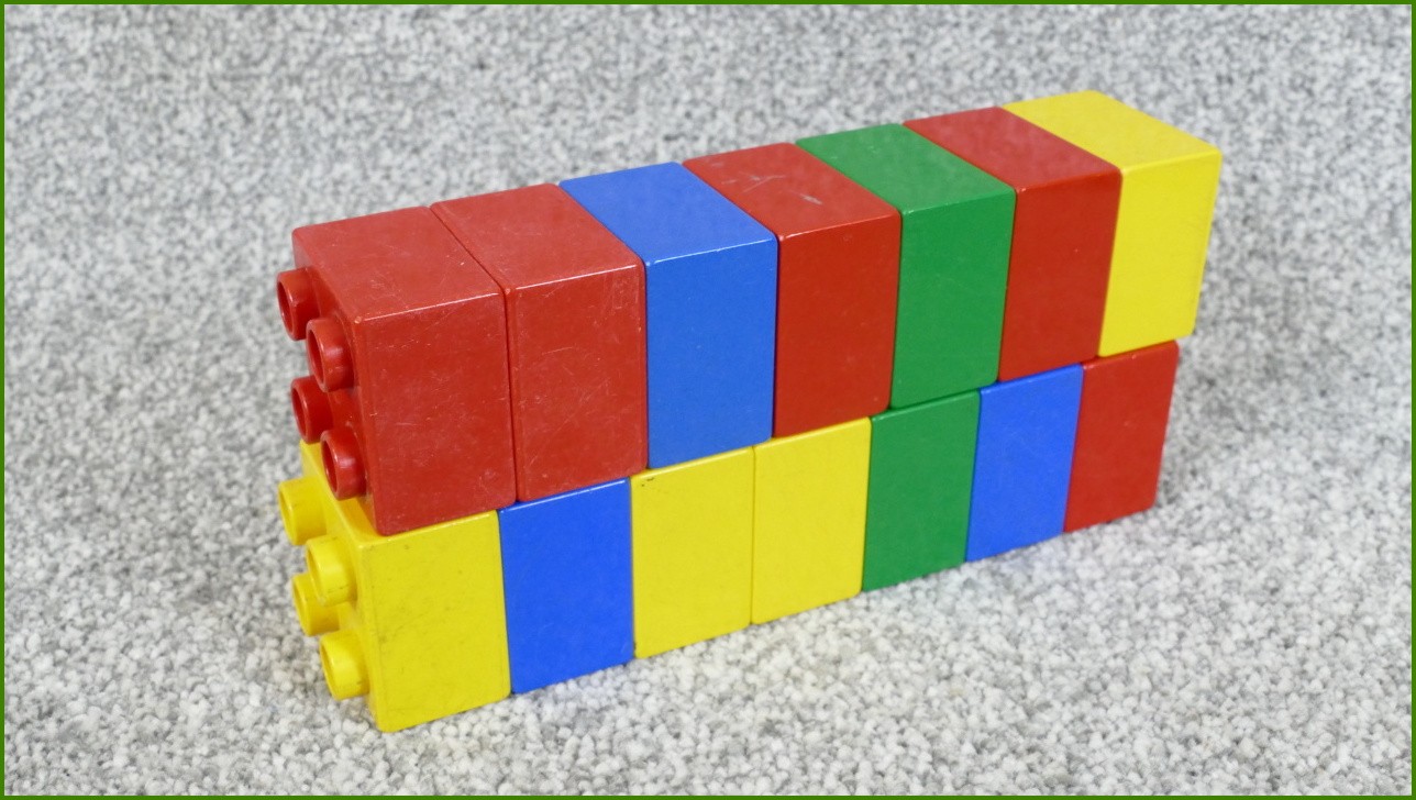 Lego Duplo kostky - horší stav
