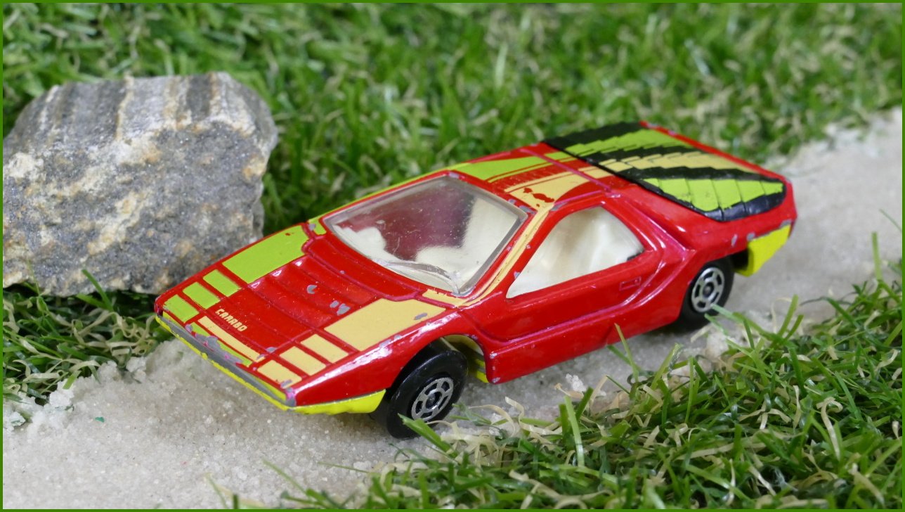 Model Autíčka Matchbox Superfast No.75 Alfa Carabo (Lesney) - prasklinka předního skla