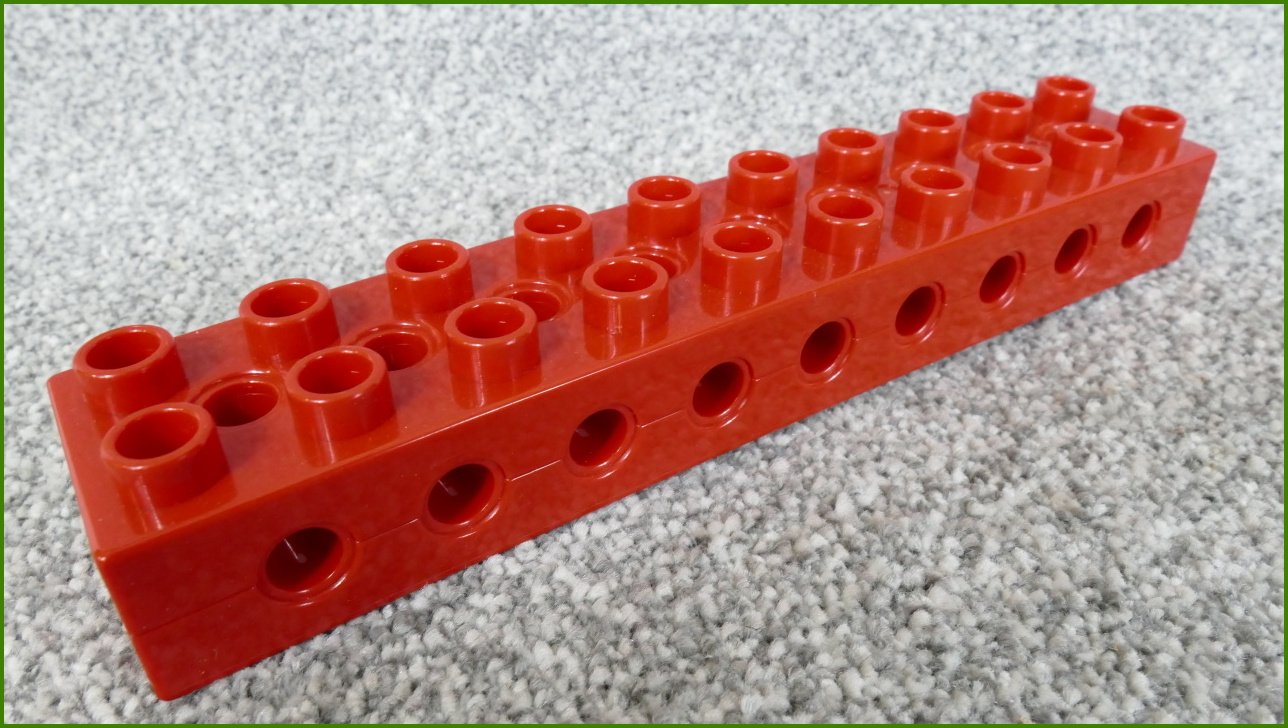 Lego® Duplo® Toolo® Kostka 2x10 Červená