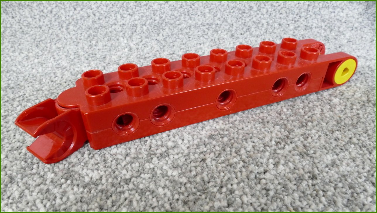 Lego® Duplo® Toolo® Kostka 2x8 Červená s Připojeními