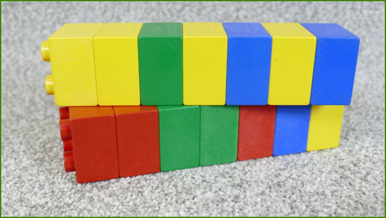 Lego Duplo kostky - horší stav