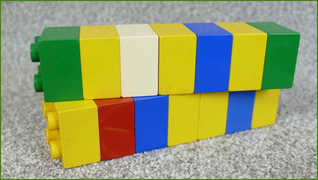 Lego Duplo kostky - horší stav