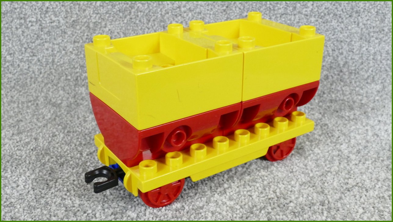 Lego® Duplo® Vagon Nákladní Žluto-Červené Kontejnery - Žlutý Podvozek