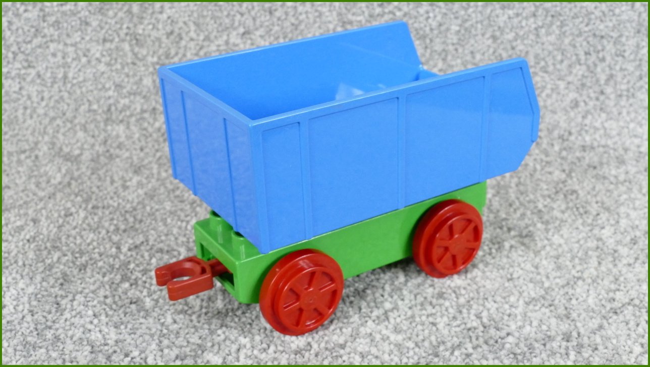 Lego® Duplo® Vagon Malý Zelený - Vyklápěcí Modrá Korba