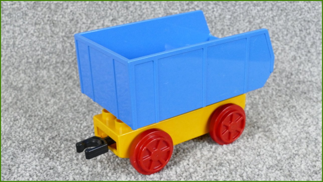 Lego® Duplo® Vagon Malý Oranžový - Vyklápěcí Modrá Korba