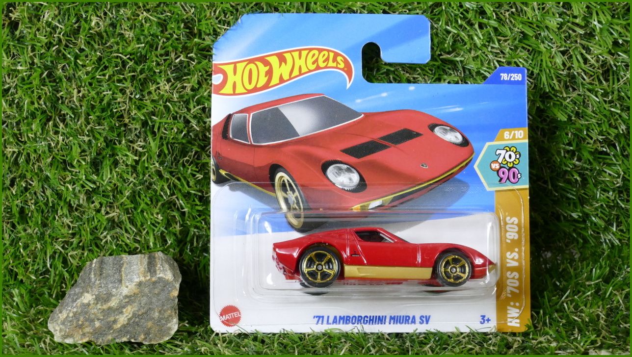 Angličák Autíčko Hot Wheels ´71 Lamborghini Miura SV (HW: ´70S VS. ´90S)