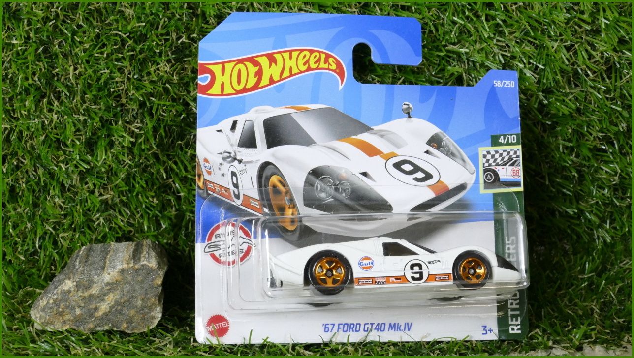 Angličák Autíčko Hot Wheels ´67 Ford GT40 Mk.IV (RETRO RACERS)