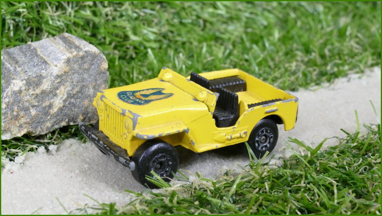 Model Autíčka Matchbox Lesney No.38 - Jeep - bez předního okna