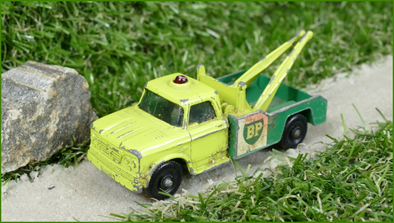Model Autíčka Matchbox Lesney No.13 - Dodge Wreck Truck - bez háku