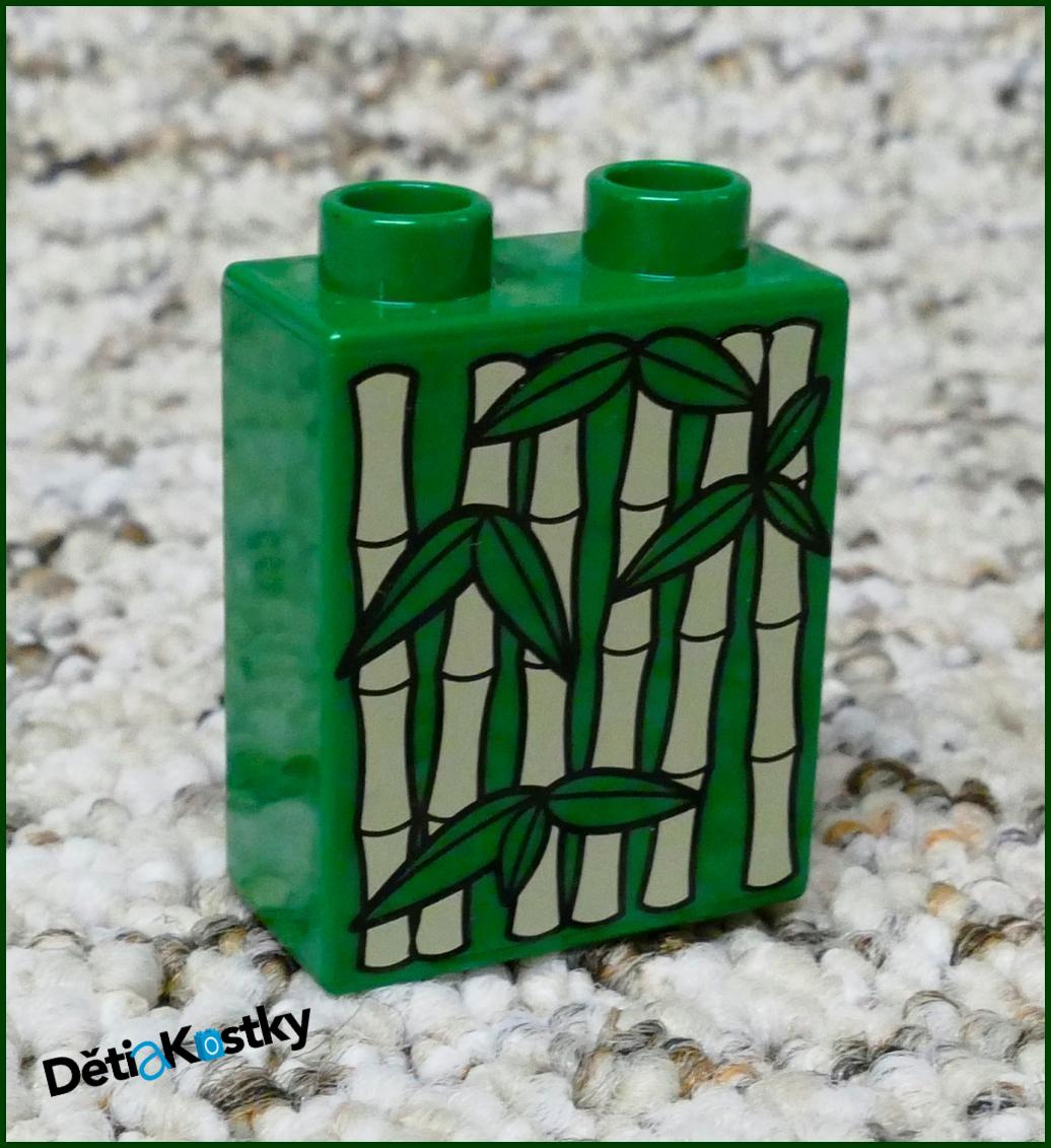 Lego® Duplo® Kostka 1x2x2 Tm. Zelená - Bambus