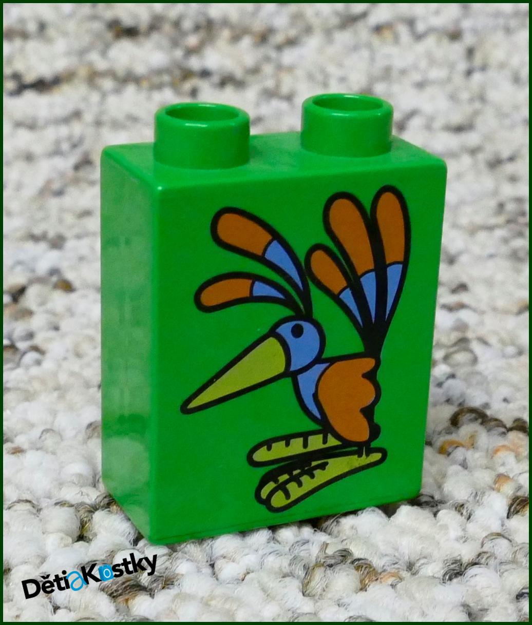Lego® Duplo® Kostka 1x2x2 Světle Zelená - Ptáček