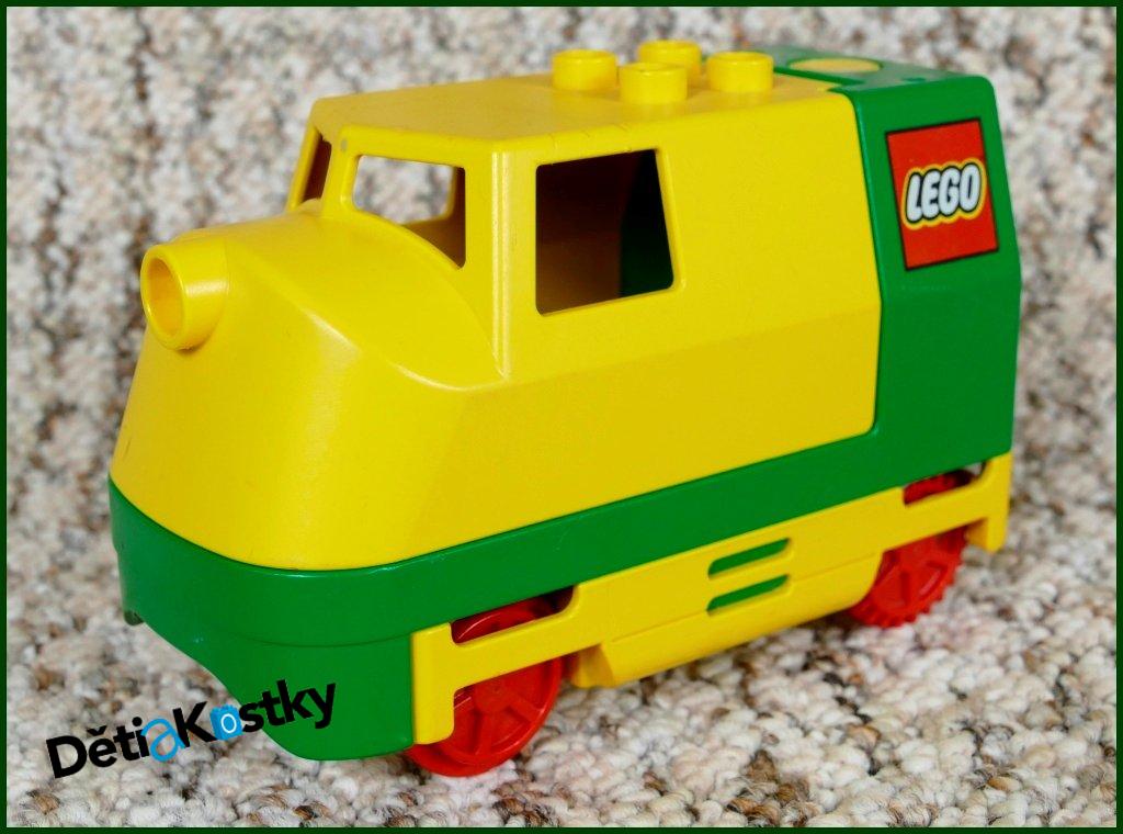 Lego® Duplo® Mašinka se Spodními Tlačítky - Zeleno/Žlutá