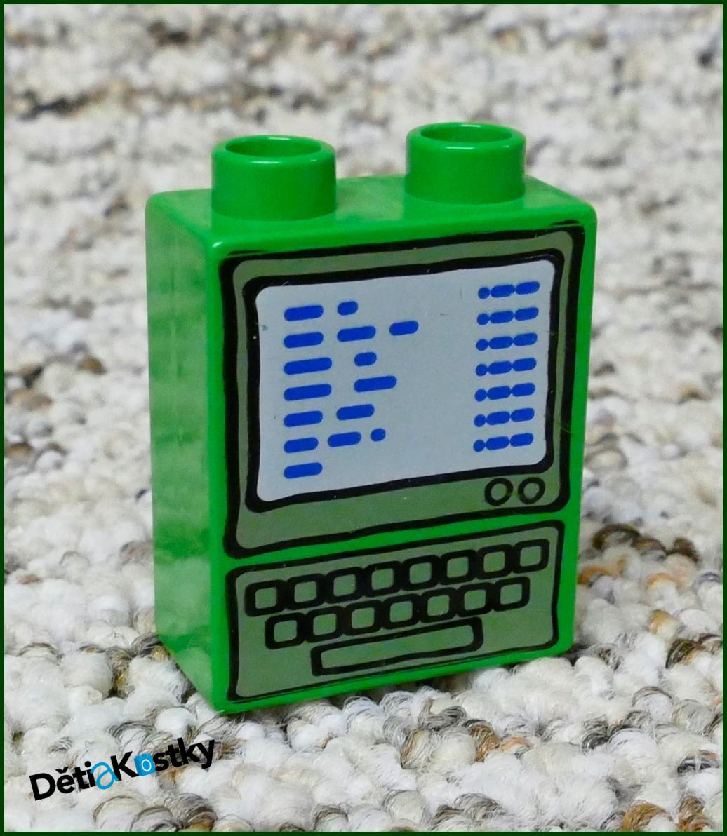 Lego® Duplo® Kostka 1x2x2 Světle Zelená - Počítač
