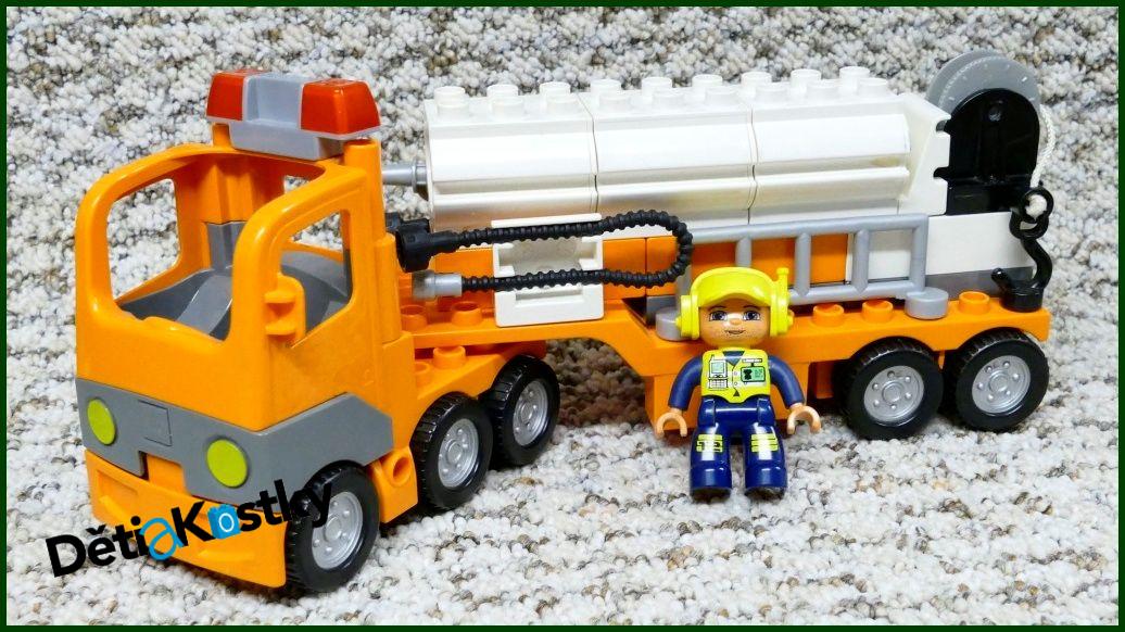 Lego® Duplo® Oranžový Tahač s Návěsem - Cisterna
