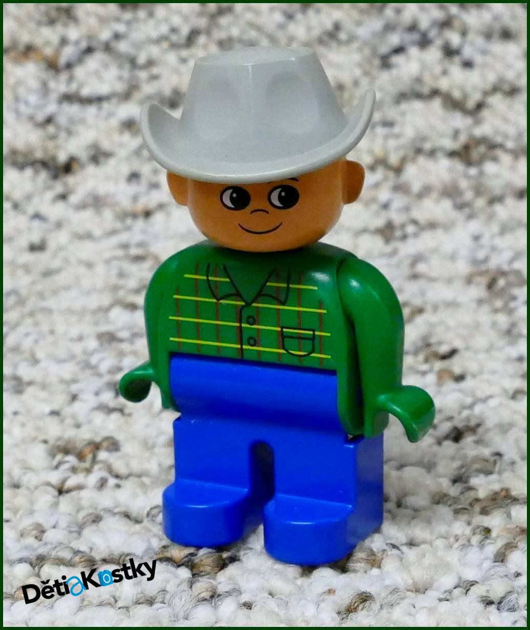 Lego® Duplo® Figurka Kovboj/Cowboy - Zelená Károvaná Košile