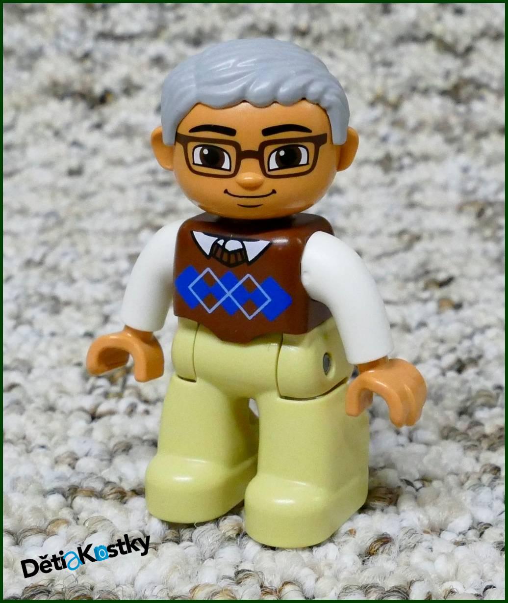 Lego® Duplo® Figurka Dědeček - Hnědý Svetr
