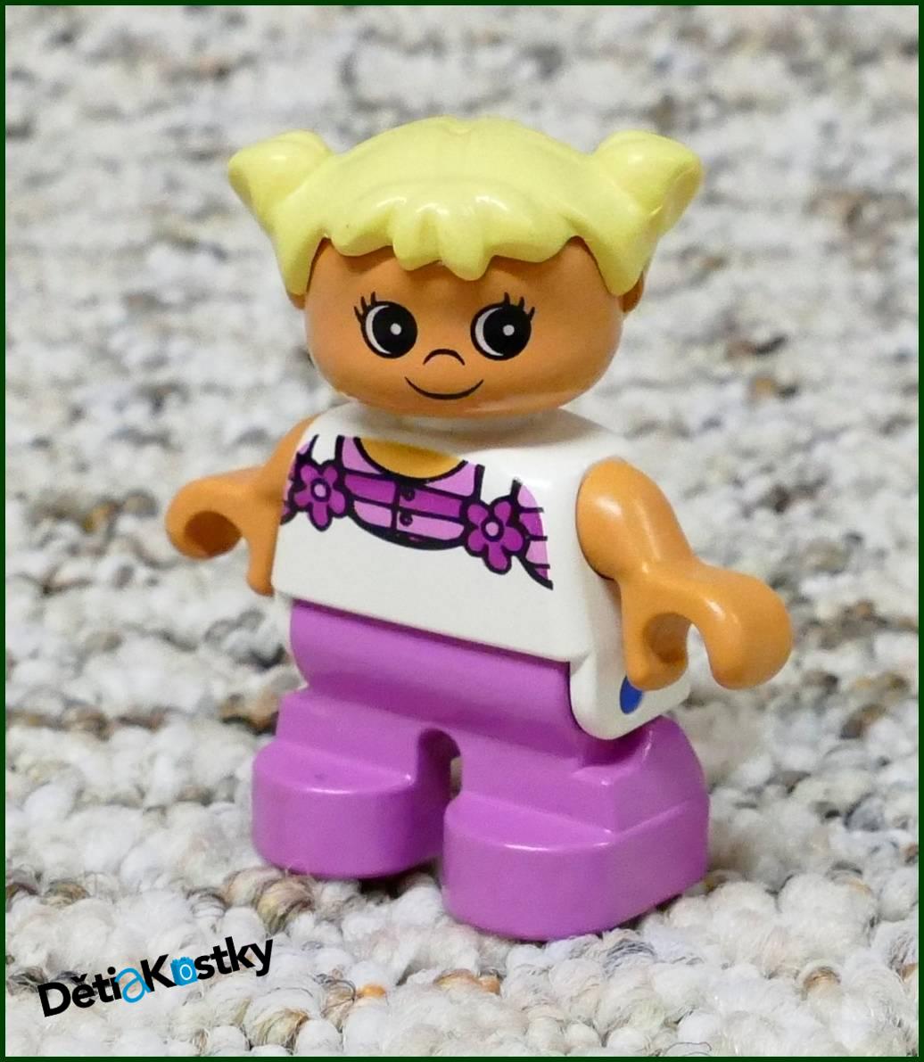 Lego® Duplo® Figurka Dítě Blond s Růžovými Kytičkami