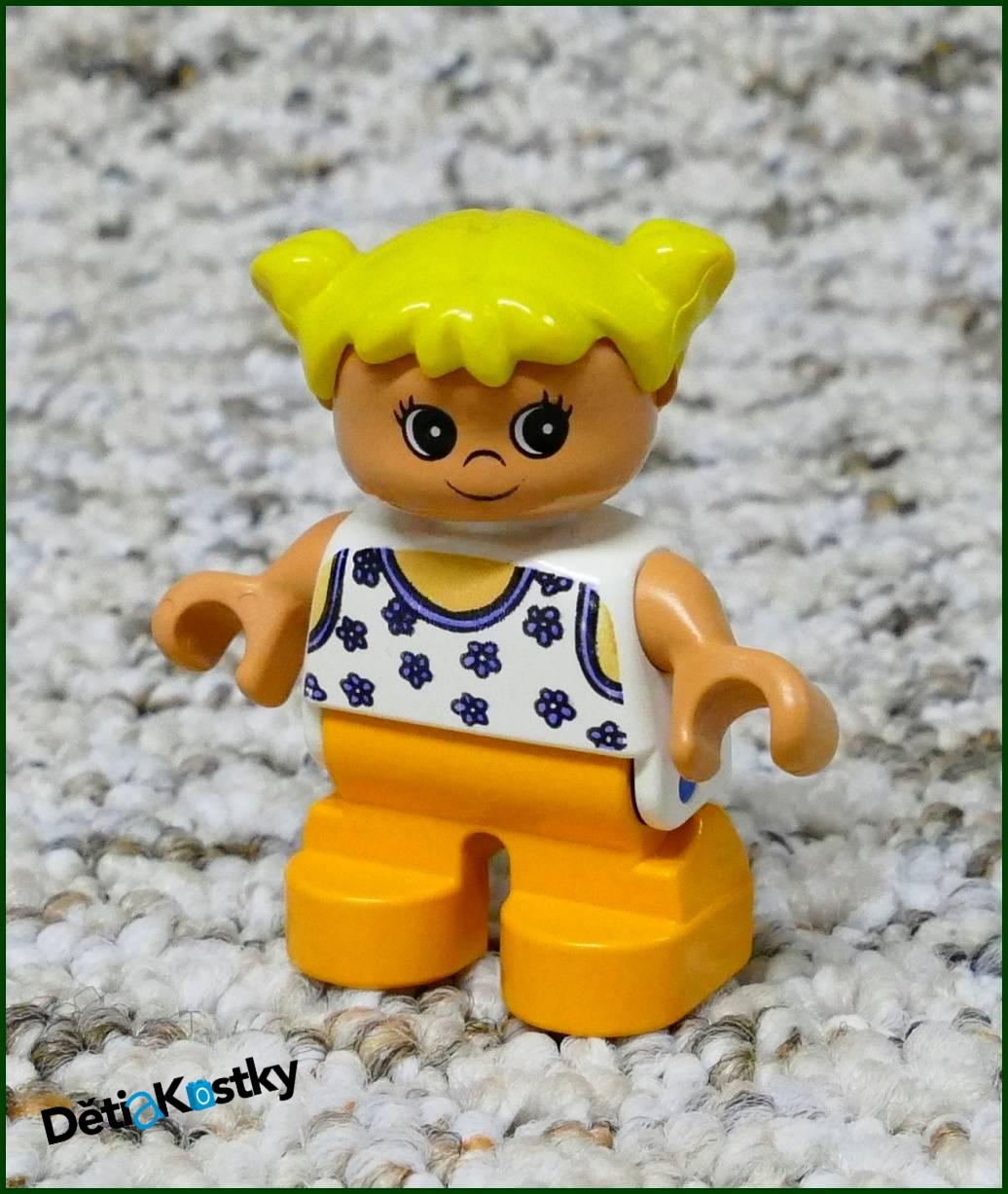 Lego® Duplo® Figurka Dítě Oranžové s Fialovými Kytičkami