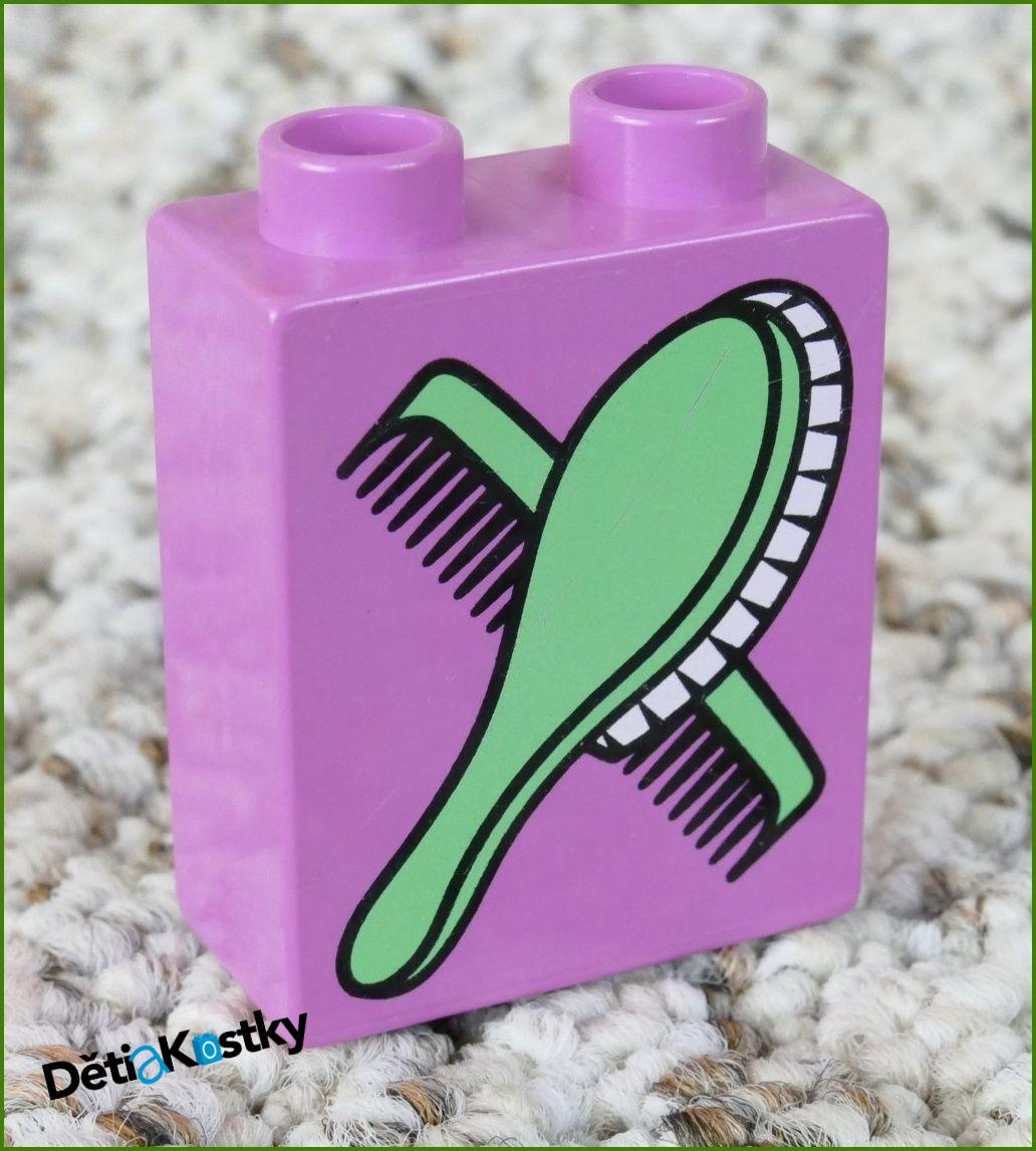 Lego® Duplo® Kostka 1x2x2 Růžová - Hřeben