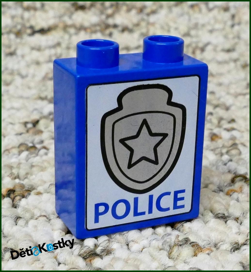 Lego® Duplo® Kostka 1x2x2 Modrá - Policie