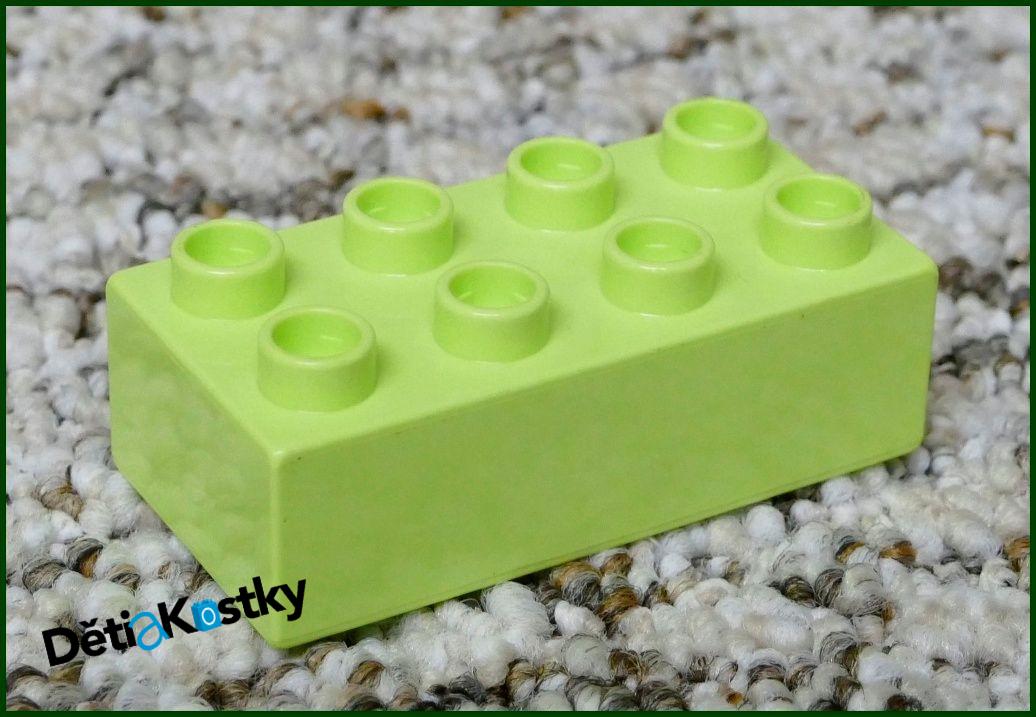 Lego® Duplo® Kostka 2x4 Světlounce Zelená