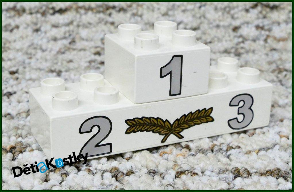 Lego® Duplo® Kostka 2x6 a 2x2 Bílá - Stupně Vítěžů