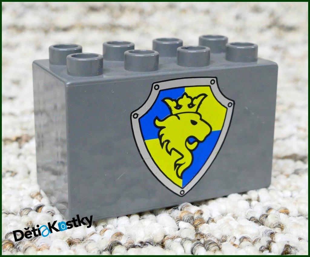 Lego® Duplo® Kostka 2x4x2 Šedá - Štít