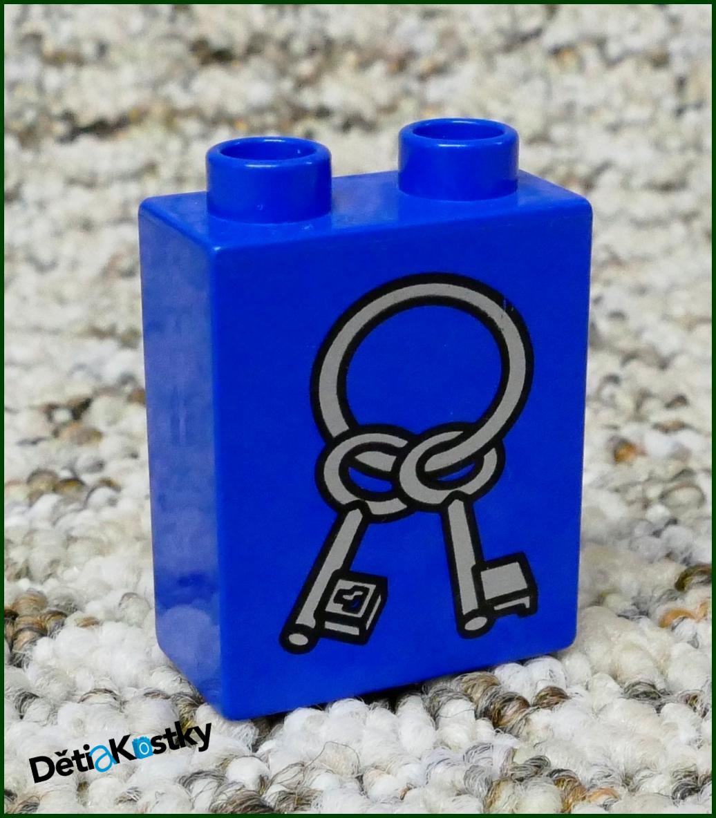 Lego® Duplo® Kostka 1x2x2 Modrá - Klíče