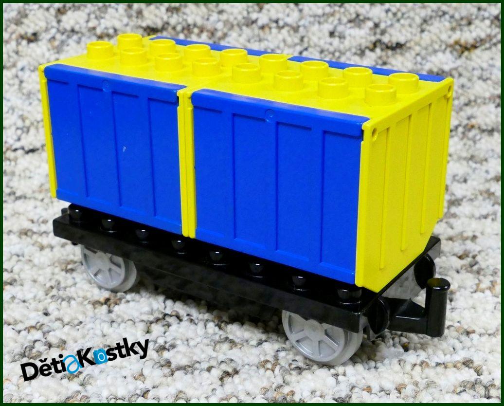 Lego® Duplo® Vagon - Kontejnery - 4 Modrá Dvířka