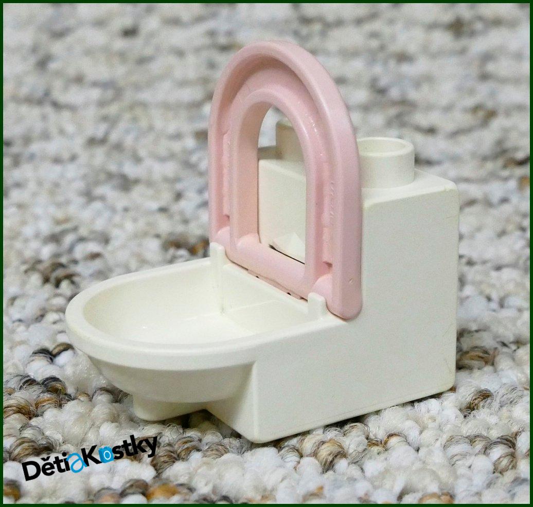 Lego® Duplo® Záchod Bílý (Světle Růžové Prkénko)