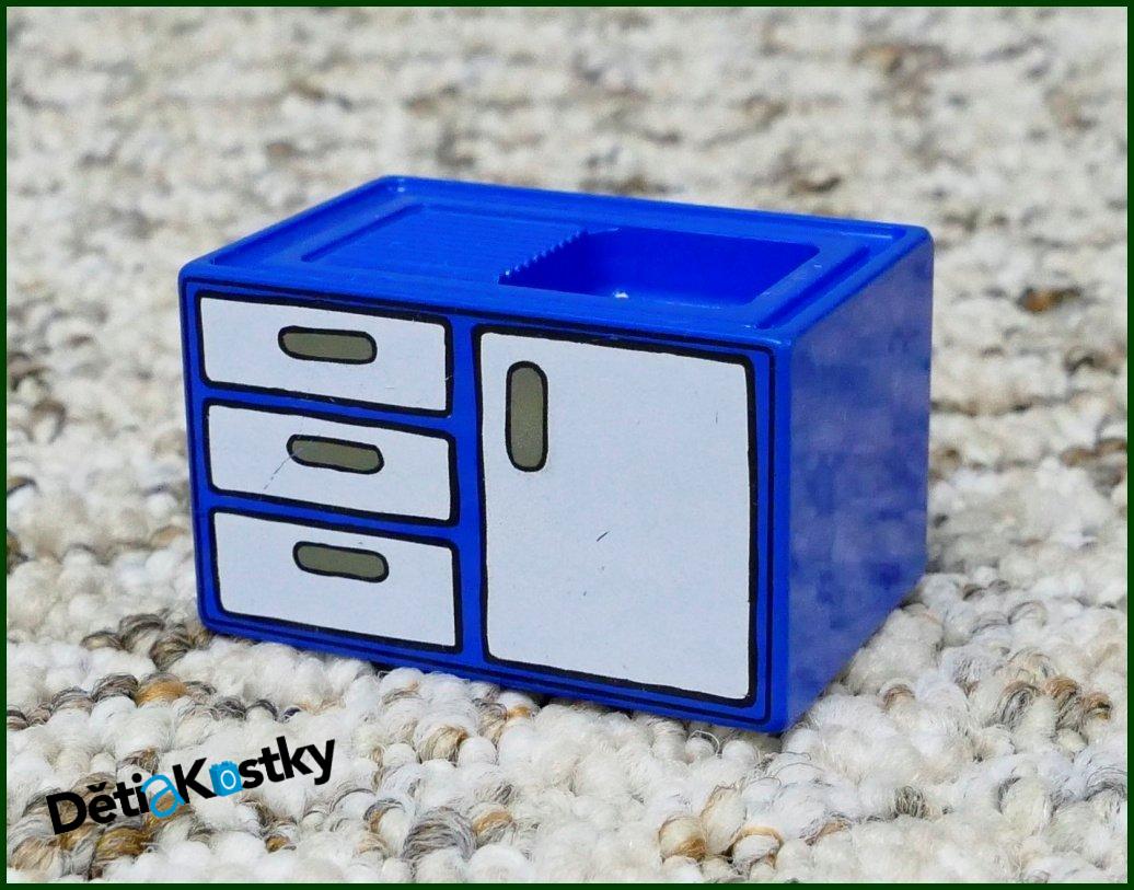 Lego® Duplo® Kuchyňská Linka s Dřezem a Šuplíky Modrá