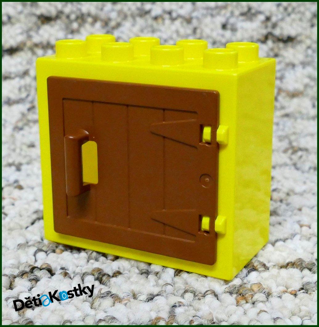 Lego® Duplo® Kostka s Hnědými Dveřmi Žlutá