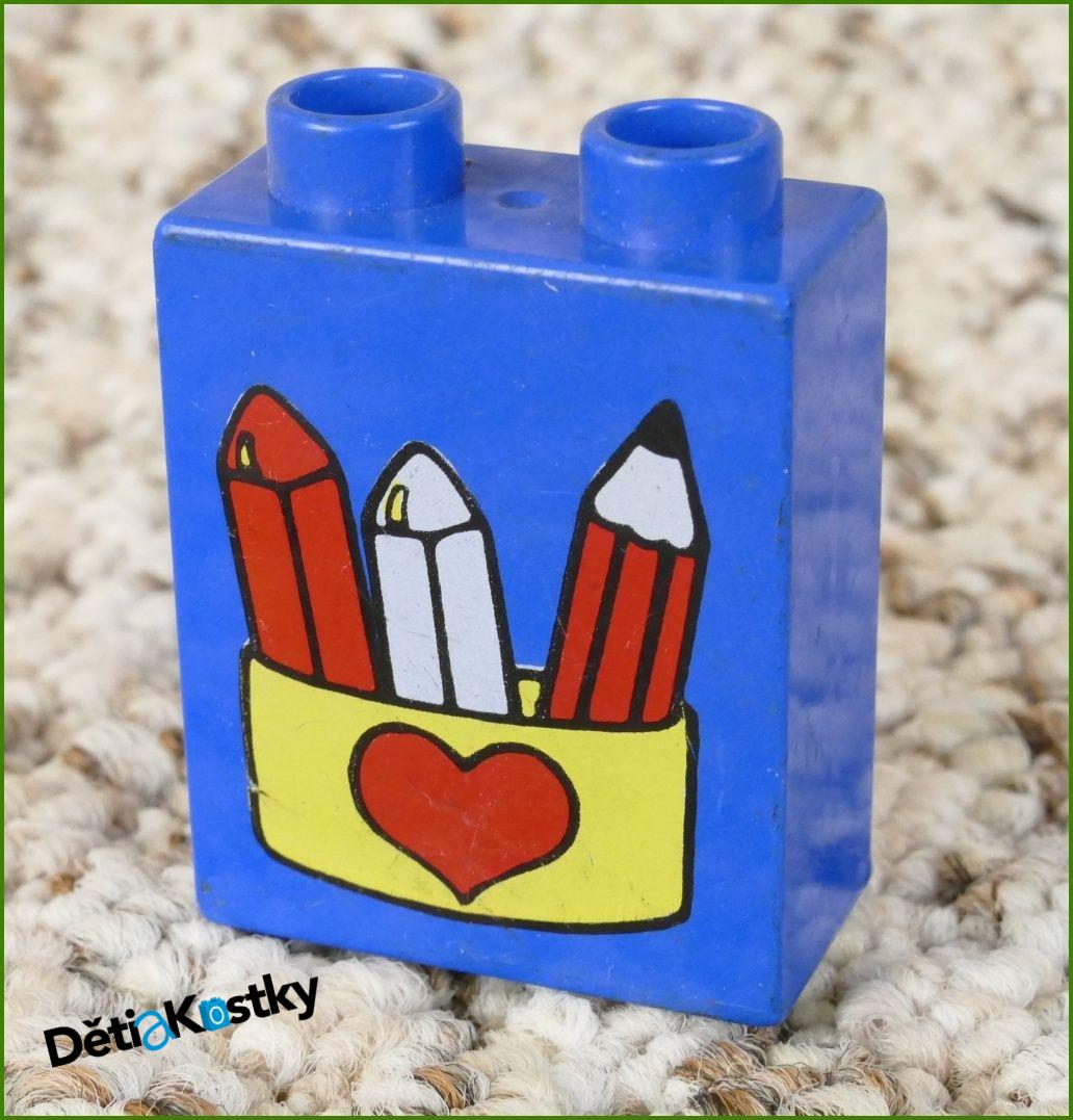 Lego® Duplo® Kostka 1x2x2 Modrá - Tužky