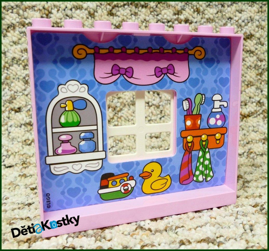 Lego® Duplo® Stěna Růžová - Zadní Strana Koupelna