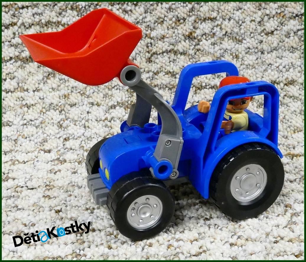 Lego® Duplo® Traktor s Červenou Radlicí a Figurkou Modrý