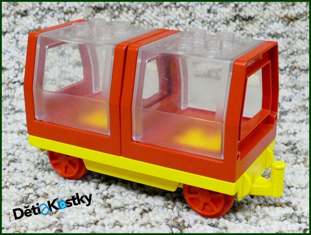Lego® Duplo® Vagon pro Cestující - Prosklené Kabiny Červené