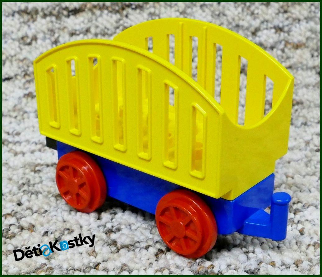 Lego® Duplo® Vagon Malý Modrý - Zakulacená Žlutá Korba