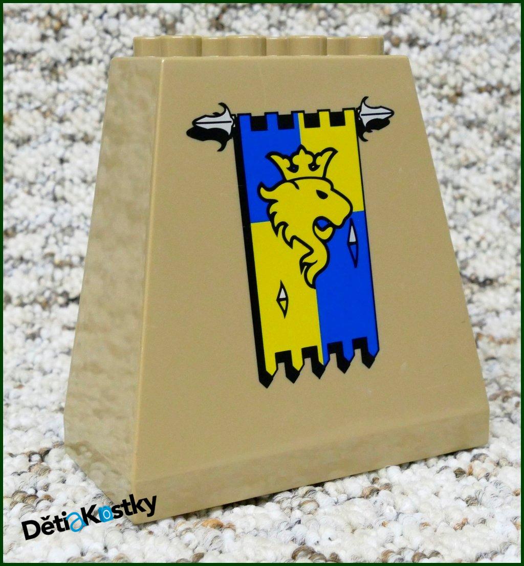 Lego® Duplo® Hradba Stěna Hranatá - Béžová