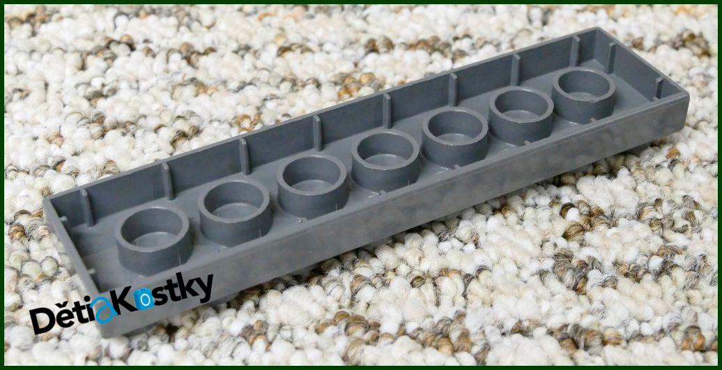 Lego® Duplo® Podložka/Destička 2x8 Tmavě Šedá