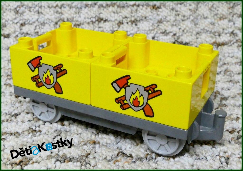 Lego® Duplo® Vagon s Nízkými Kontejnery - Hasiči